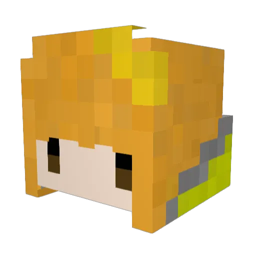 TianqiTu Minecraft avatar head, 3D render