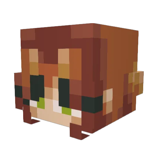 TiantianM Minecraft avatar head, 3D render