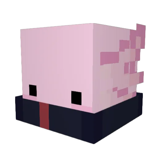 TiaoYao Minecraft avatar head, 3D render