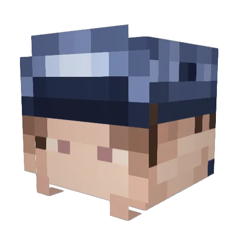 TiaoZi_ Minecraft avatar head, 3D render
