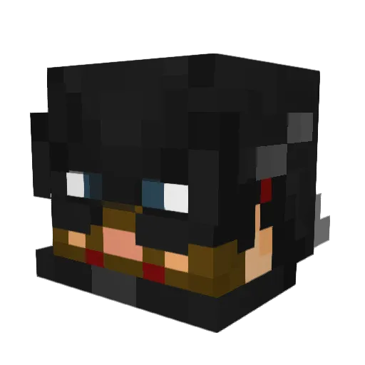 Tiasaerto Minecraft avatar head, 3D render