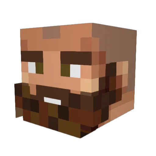 Tiasmah Minecraft avatar head, 3D render