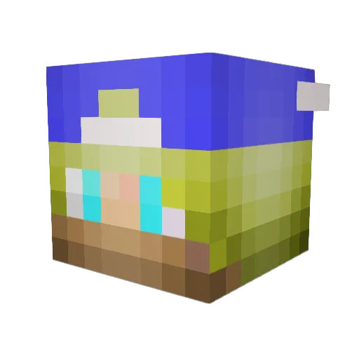 Tiaz98_ Minecraft avatar head, 3D render