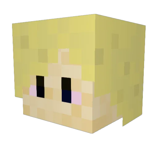 TibTub Minecraft avatar head, 3D render