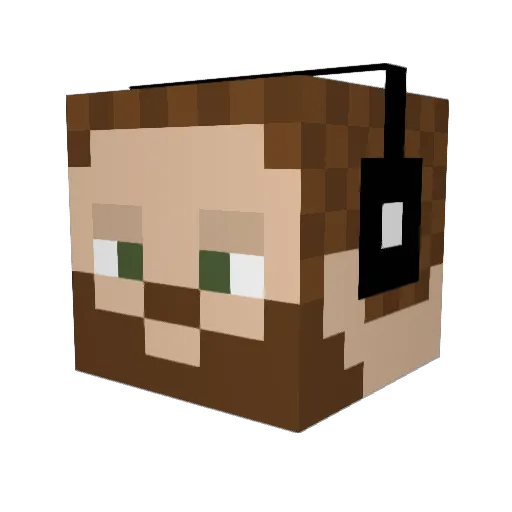 Tibb12 Minecraft avatar head, 3D render