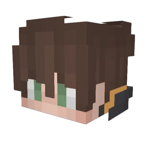 Tibbarr Minecraft avatar head, 3D render