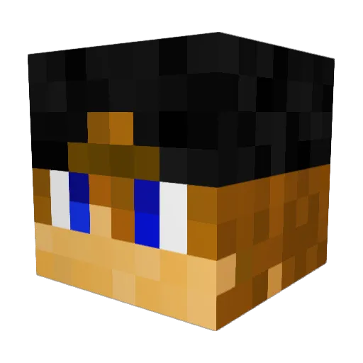 Tibbe1977 Minecraft avatar head, 3D render