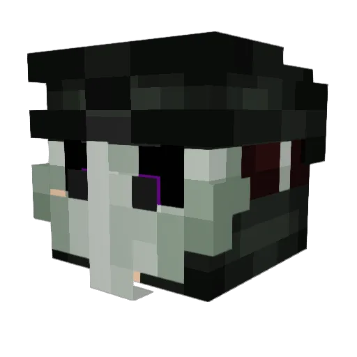 Tibbert Minecraft avatar head, 3D render