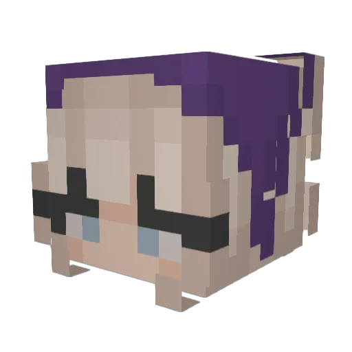 Tibbles12 Minecraft avatar head, 3D render