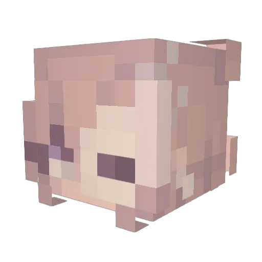 TiberWelp Minecraft avatar head, 3D render