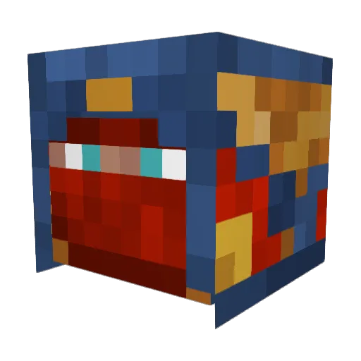 Tibercotta Minecraft avatar head, 3D render