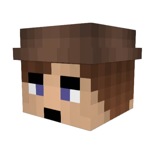 Tiberius450 Minecraft avatar head, 3D render