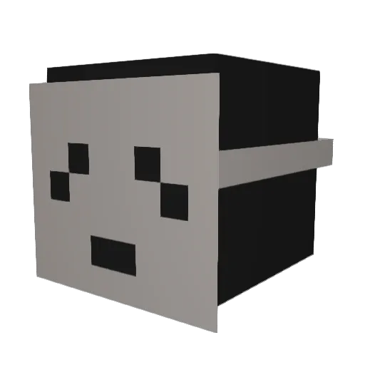 TiboX77 Minecraft avatar head, 3D render