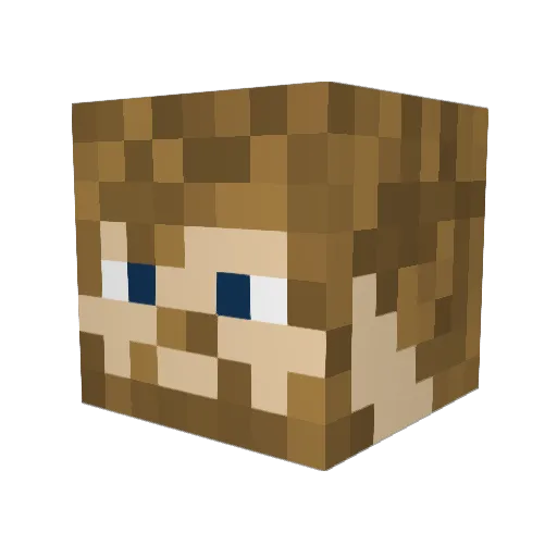 Tibollo Minecraft avatar head, 3D render