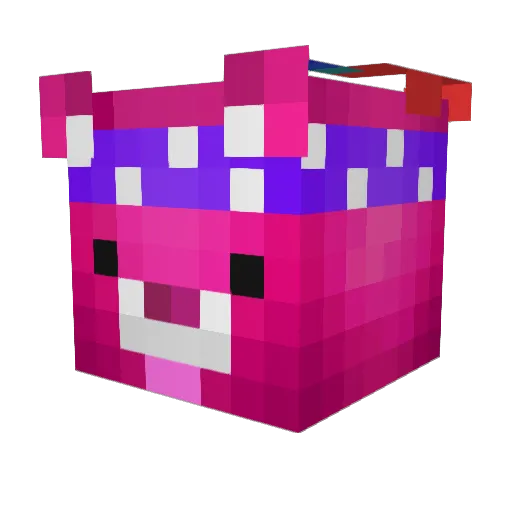 Tibrave Minecraft avatar head, 3D render