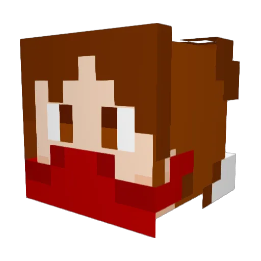 TicTacBo0m Minecraft avatar head, 3D render