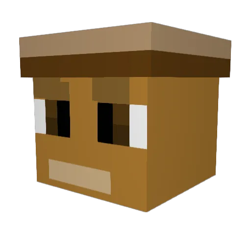 TicTacGum Minecraft avatar head, 3D render