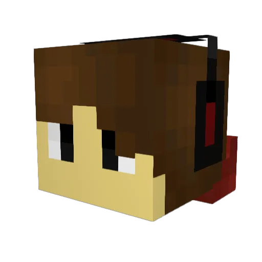 TicTock1551 Minecraft avatar head, 3D render