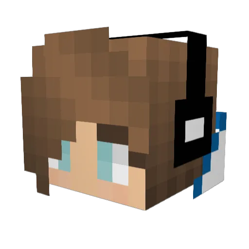 TicasTac Minecraft avatar head, 3D render
