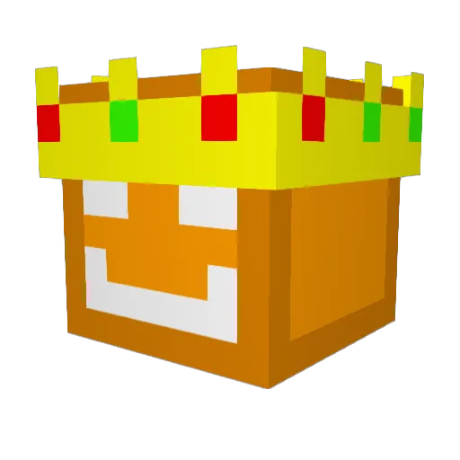 Tichik Minecraft avatar head, 3D render