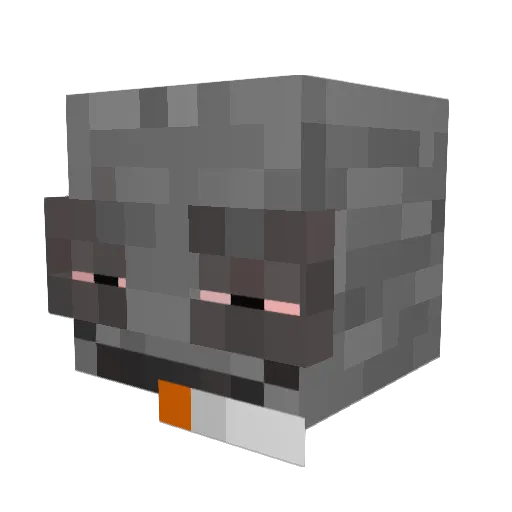 TickTack155 Minecraft avatar head, 3D render