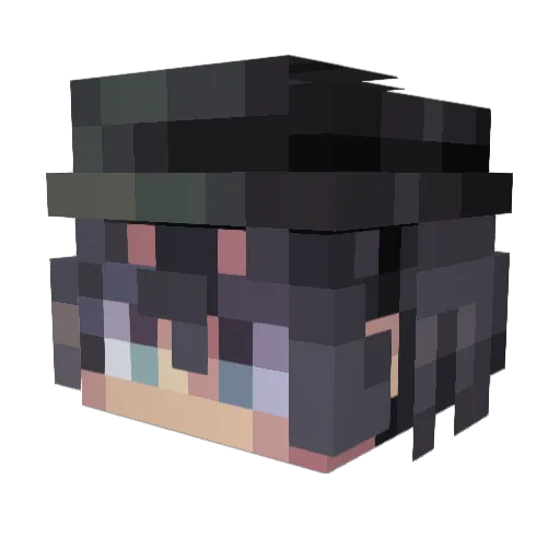 Tickast Minecraft avatar head, 3D render