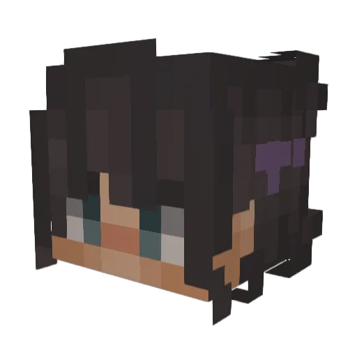 Tickeby Minecraft avatar head, 3D render