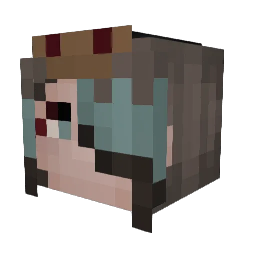 TickingGears Minecraft avatar head, 3D render