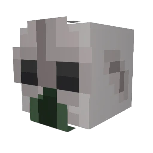 Ticklate Minecraft avatar head, 3D render