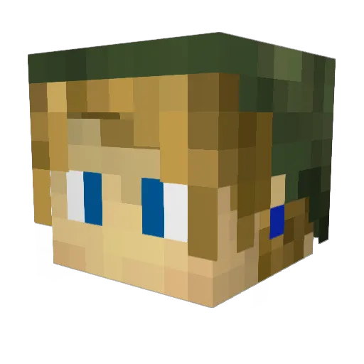 TicktickCr Minecraft avatar head, 3D render