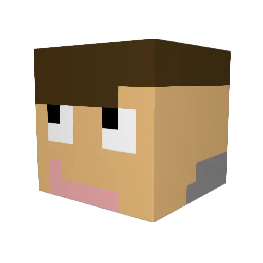 TicoTexGaming Minecraft avatar head, 3D render