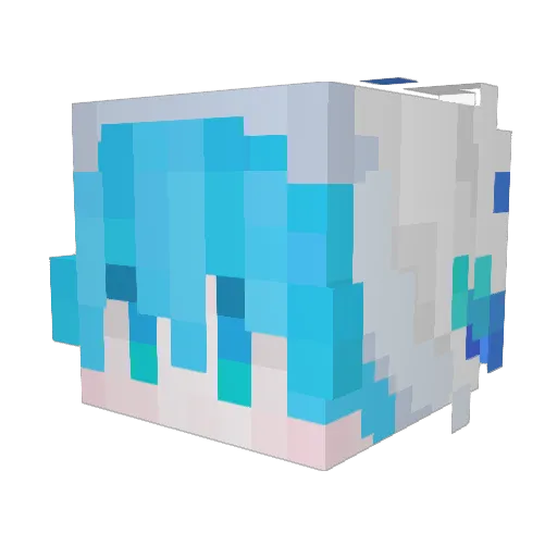 Tid3r Minecraft avatar head, 3D render