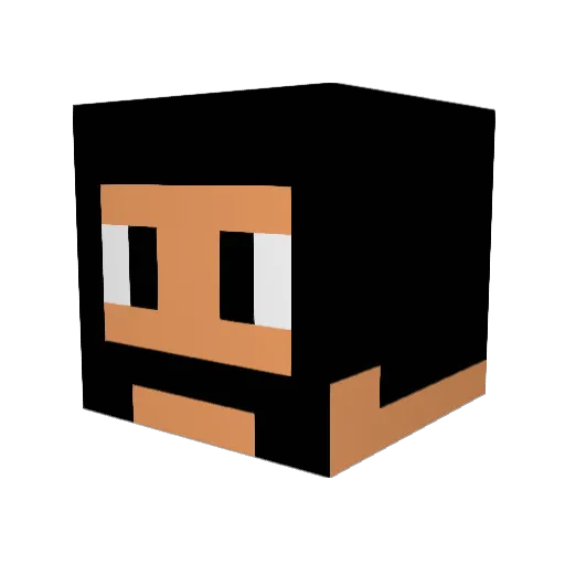 TidalWave_10 Minecraft avatar head, 3D render
