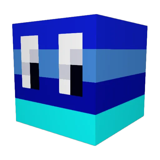 TidalWavve Minecraft avatar head, 3D render