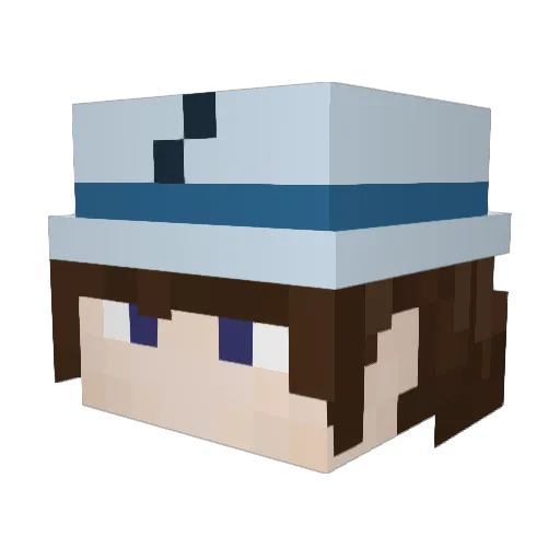 Tidbit_54 Minecraft avatar head, 3D render