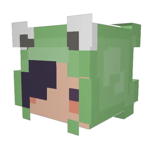 Tidechi Minecraft avatar head, 3D render