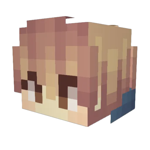 Tideddaw Minecraft avatar head, 3D render