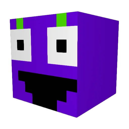 Tidian Minecraft avatar head, 3D render