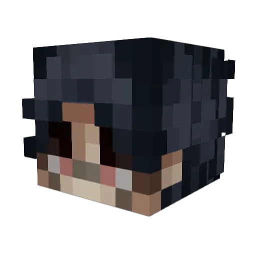Tidora Minecraft avatar head, 3D render