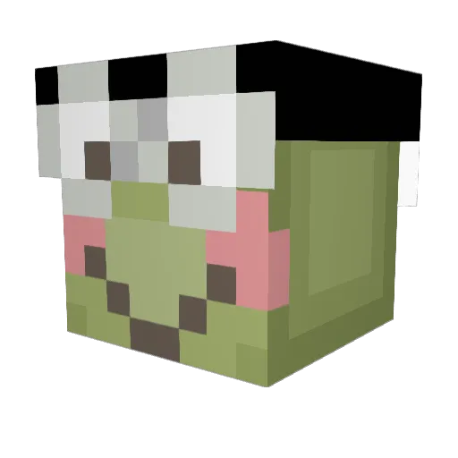 TidyTank Minecraft avatar head, 3D render