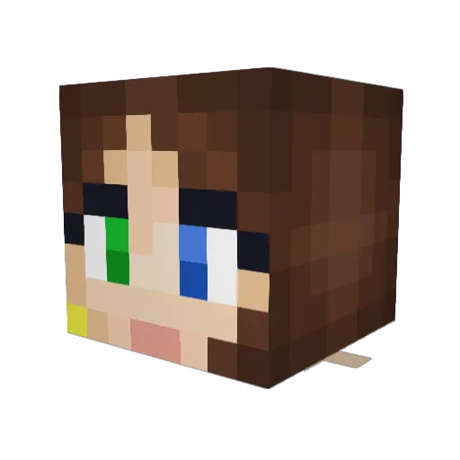 Tidy_mess Minecraft avatar head, 3D render