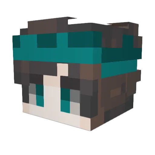 TieStorm Minecraft avatar head, 3D render