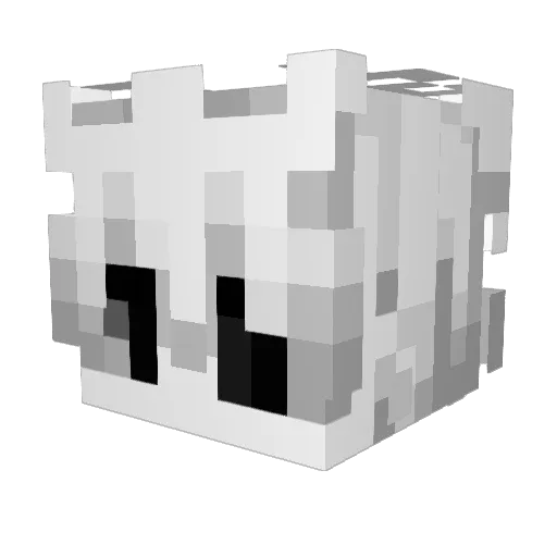 Tiedebeast Minecraft avatar head, 3D render