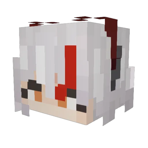 Tiedraven Minecraft avatar head, 3D render