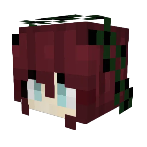 Tiefgeschlafen Minecraft avatar head, 3D render