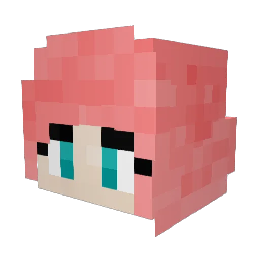 Tiegrex Minecraft avatar head, 3D render