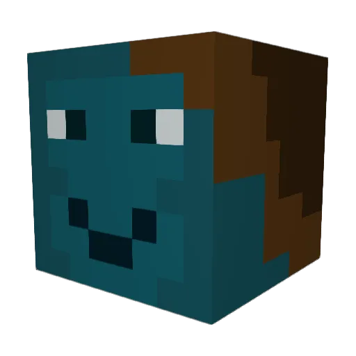 Tiemenjt Minecraft avatar head, 3D render