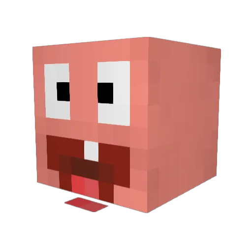 Tiento Minecraft avatar head, 3D render