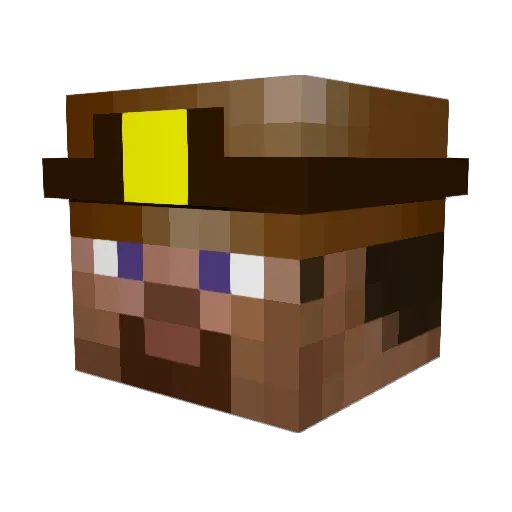 TierControverse Minecraft avatar head, 3D render
