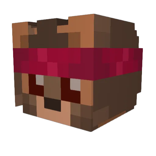 Tieral Minecraft avatar head, 3D render